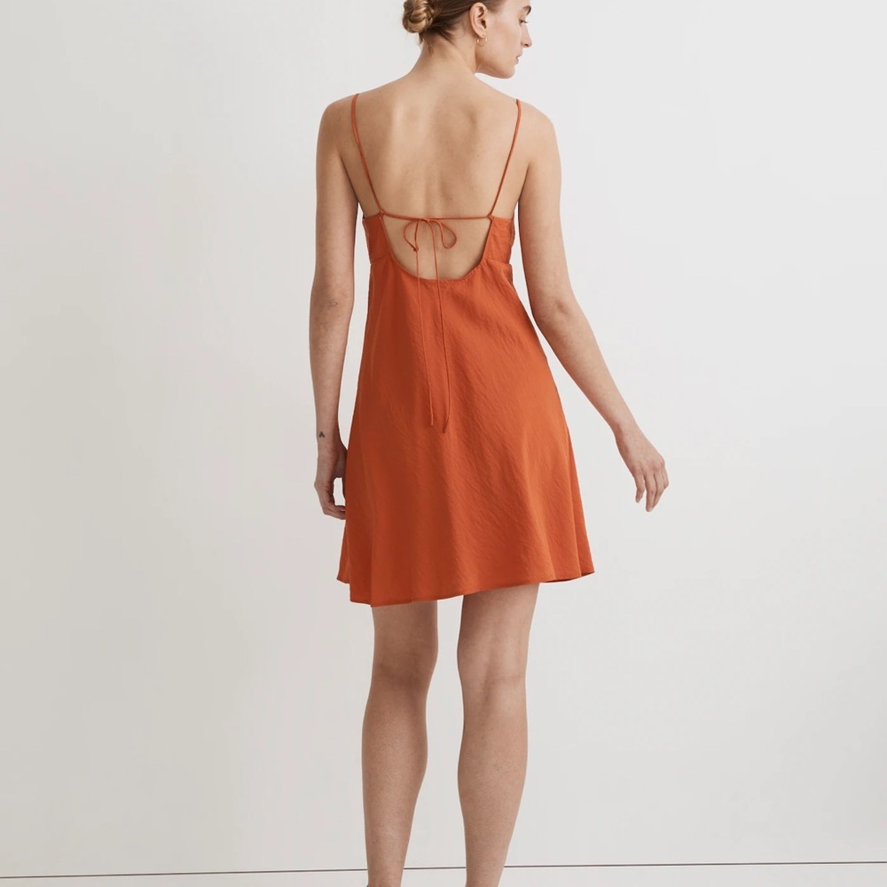 Madewell Orange Slip Dress